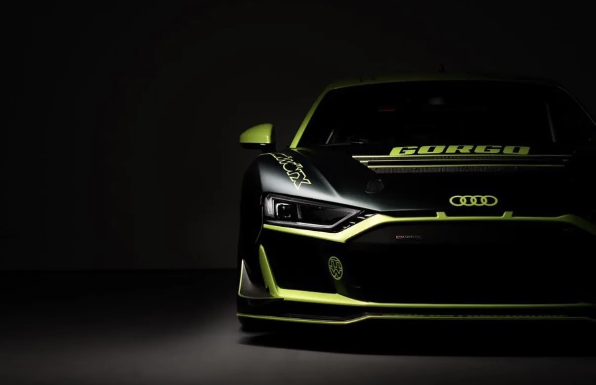 Audi R8 LMS „GORGO“ mit Vollfolierung in Neon-Gelb und Schwarz